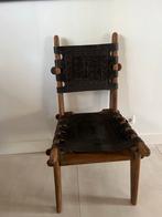 Handgemaakte leren Pazmino stoelen - 2 stuks, Gebruikt, Twee, Bruin, Leer