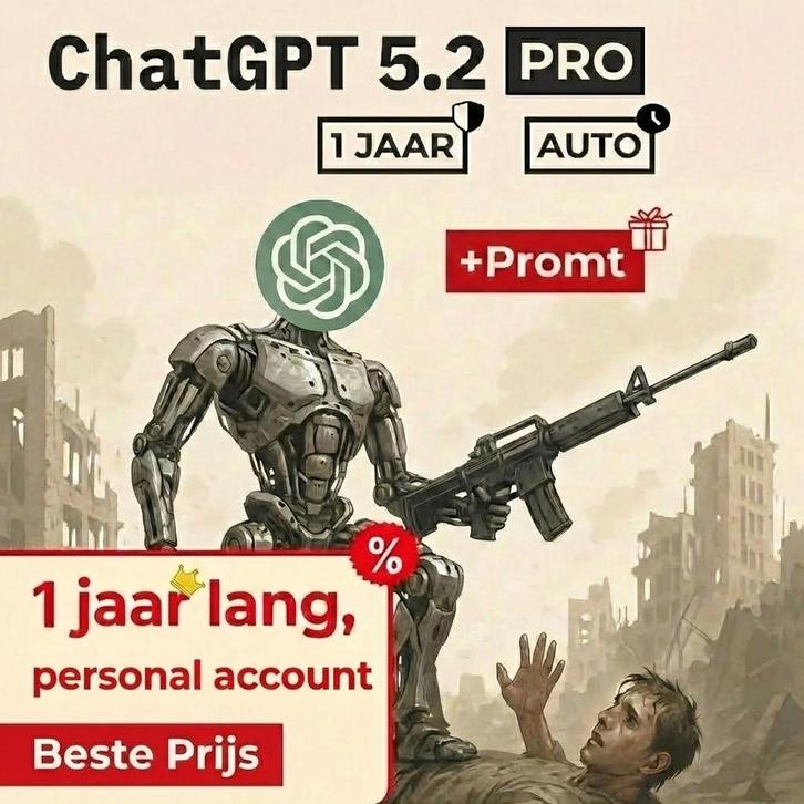 24/7 | ChatGPT 5.2 PRO 1-Year –Instant Activation BEST PRICE, Computers en Software, Office-software, Nieuw, Android, iOS, ChromeOS