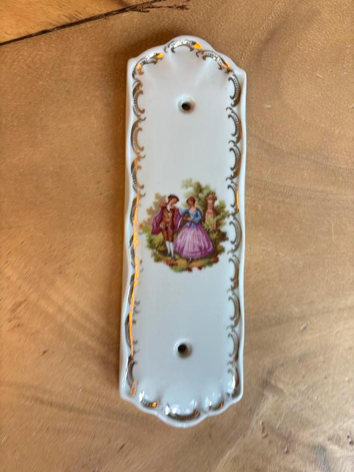 Vintage Limoges Porselein Deurbeslag, Antiek en Kunst, Antiek | Wandborden en Tegels, Ophalen of Verzenden