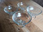 4 glazen ijscoupes, Verzamelen, Ophalen, Gebruikt, Overige typen
