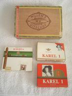 Sigarenkist, sigarendoosjes, Willem 2, Basjes, Karel 1, Verzamelen, Rookartikelen, Aanstekers en Luciferdoosjes, Ophalen of Verzenden
