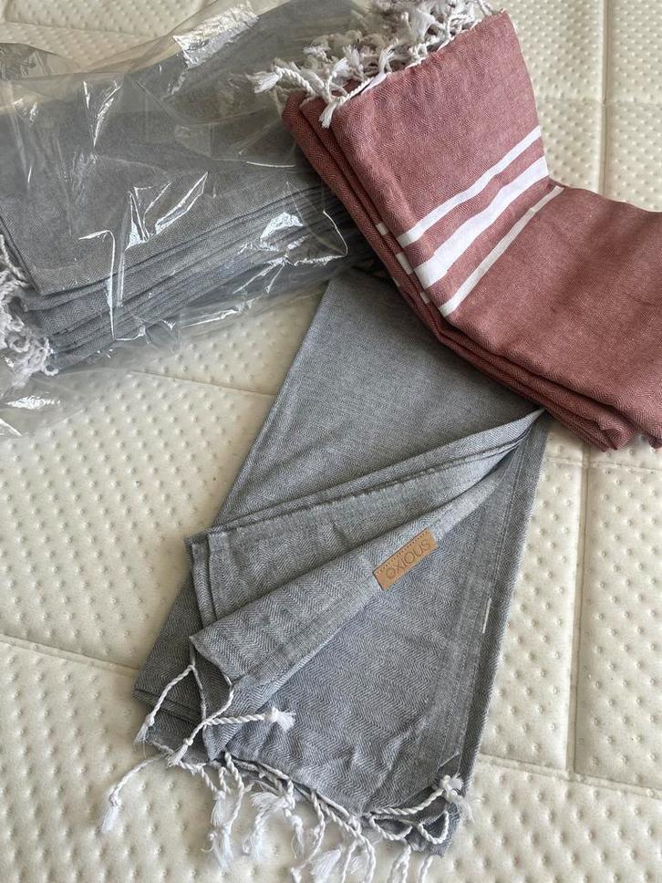Partij Oxious Hammamdoeken (8 stuks), Huis en Inrichting, Badkamer | Badtextiel en Accessoires, Nieuw, Handdoek, Overige kleuren