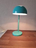 Prachtige Vintage Boog Bureau Lamp Metaal Blauw Turquoise, Minder dan 50 cm, Gebruikt, INDUSTRIEEL - VINTAGE - OFFICE, Metaal