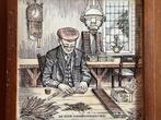 antieke tegel sigarenmaker, Ophalen of Verzenden