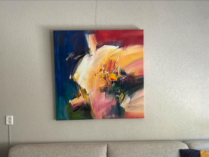 Kleurrijk schilderij Wilkinson, Antiek en Kunst, Kunst | Schilderijen | Abstract, Ophalen