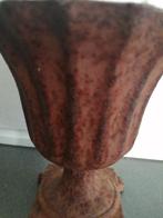 PRACHTIGE OUDE GIETIJZEREN VAAS 1700 GRAM ZWAAR 17X13 CM, Huis en Inrichting, Woonaccessoires | Vazen, Overige materialen, Gebruikt