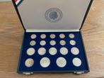 Nederland zilveren Juliana munten compleet in luxe cassette., Verzenden, Nederland, Munten