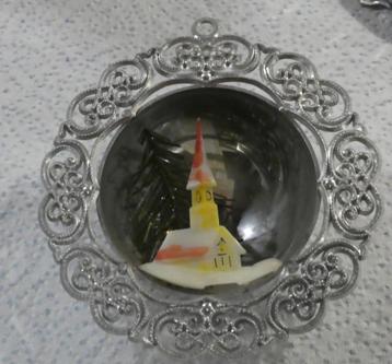 Vintage Diorama kerstbal (2) beschikbaar voor biedingen