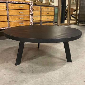 Ronde Eiken Salontafel 100cm. beschikbaar voor biedingen