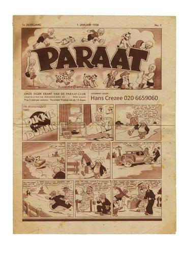 zoek oud reclame blad stripblad Paraat Onze club krant 1938 beschikbaar voor biedingen