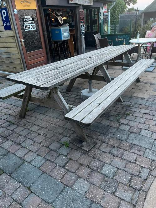 Picknicktafel 3 meter lang!!, Tuin en Terras, Picknicktafels, Gebruikt, Rechthoekig, Ophalen
