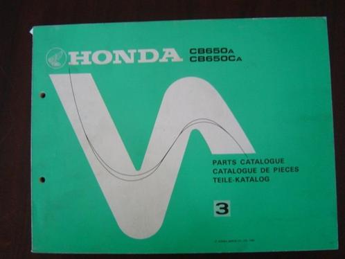 Honda CB650 A CA 1980 motorcycle parts catalogue CB 650, Motoren, Handleidingen en Instructieboekjes, Honda, Ophalen of Verzenden