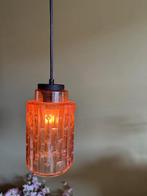 Hanglampje, amber, glas, vintage, jr 60/70, netjes, Ophalen of Verzenden, Zo goed als nieuw, Glas, Minder dan 50 cm