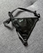 Sexy Kinky Fetish  Pu leren string met stof, Kleding | Dames, String, Zwart, Verzenden