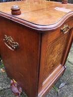 Antiek kastje met prachtige inleg, origineel v kolen Miekje, Antiek en Kunst, Antiek | Meubels | Kasten, Ophalen