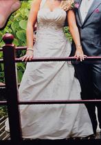 Elegante trouwjurk met afneembare halter, Trouwjurk, Wit, Ophalen of Verzenden, Honeymoon Shop