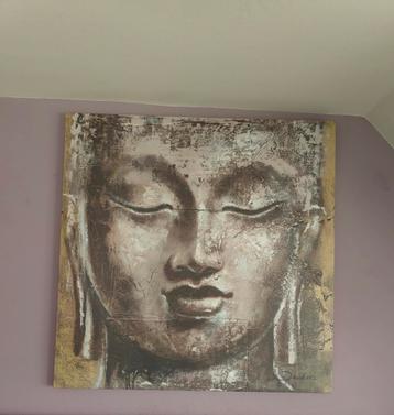 Boeddha Schilderij 89x89 cm. beschikbaar voor biedingen