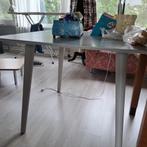 houten grijze tafel 90x90 cm., Huis en Inrichting, Tafels | Eettafels, Ophalen, Zo goed als nieuw, Rechthoekig, 50 tot 100 cm