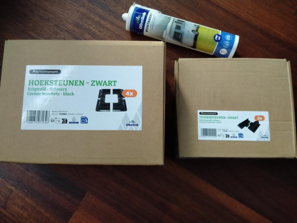 Set montage steunen voor 1 a 2 zonnepanelen incl montage kit, Caravans en Kamperen, Camper-accessoires, Nieuw, Ophalen of Verzenden