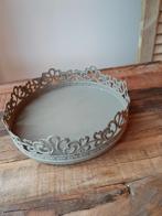 Taupe dienblad op pootjes Nieuw, Huis en Inrichting, Woonaccessoires | Dienbladen, Ophalen of Verzenden, Nieuw, Rond, Overige materialen