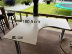 Hoek bureau, 160,5 x 80cm, in hoogte verstelbaar, Ophalen, In hoogte verstelbaar