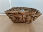 Stevige mand van wilgentenen, vierkant taps toelopend, Huis en Inrichting, Woonaccessoires | Schalen en Manden, Overige materialen