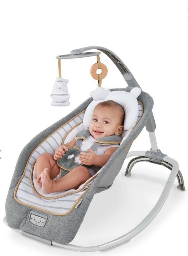 Bright Starts ingenuity boutique bella teddy wipstoeltje, Kinderen en Baby's, Wipstoeltjes, Zo goed als nieuw, Wipstoel, Overige merken