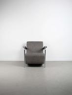 2x Leolux Scylla Fauteuil Laag Grijs Gemeleerd – Chroom, Niet ingevuld, Gebruikt, Leer, Niet ingevuld