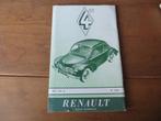 NL Instructieboek Renault 4 CV 1957, modeljaar 1957, Ophalen of Verzenden