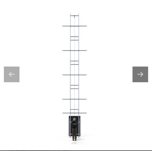 Euroscaffold Solarlift (touw) - 10.20m werkhoogte - L250cm, Doe-het-zelf en Verbouw, Steigers, Zo goed als nieuw, Overige typen