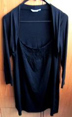 Mooie LIEFS BO zwarte stretch jurk maat 48, Verzenden, Zwart, Maat 46/48 (XL) of groter, Zo goed als nieuw