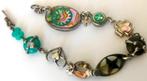 Gem Kingdom Vintage mooie zilveren armband met parelmoer, Ophalen, Zo goed als nieuw, Zilver, Met edelsteen
