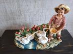 Capodimonte prachtig groot beeld met vaas!, Ophalen of Verzenden