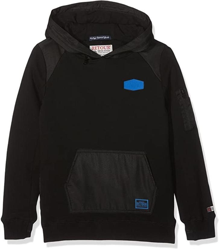 RETOUR hoody sweater maat 158 - 164 kleur zwart NIEUWSTAAT, Kinderen en Baby's, Kinderkleding | Maat 158, Zo goed als nieuw, Jongen