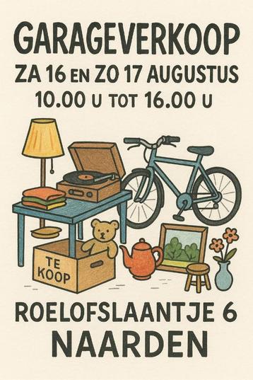 Grote garageverkoop en zolderopruiming beschikbaar voor biedingen