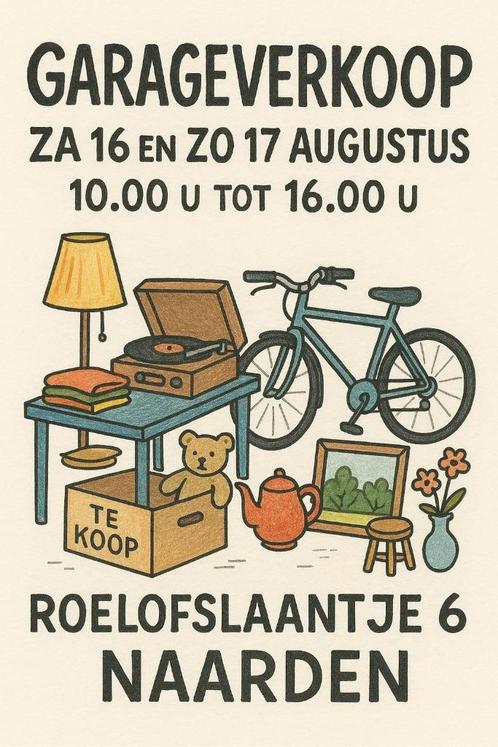 Grote garageverkoop en zolderopruiming, Huis en Inrichting, Overige Huis en Inrichting, Ophalen of Verzenden