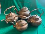 Antieke Koperen ketels 4 stuks in 1 koop, Ophalen of Verzenden, Koper