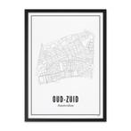 Poster Amsterdam - Oud-Zuid in ALUMINIUM WISSELLIJST Nieuw, Ophalen, Minder dan 50 cm, Nieuw, Foto of Poster