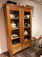 Buffet/Vitrinekast teak 200x120x45 zware kwaliteit, Huis en Inrichting, Kasten | Buffetkasten, Gebruikt, 100 tot 150 cm, 200 cm of meer