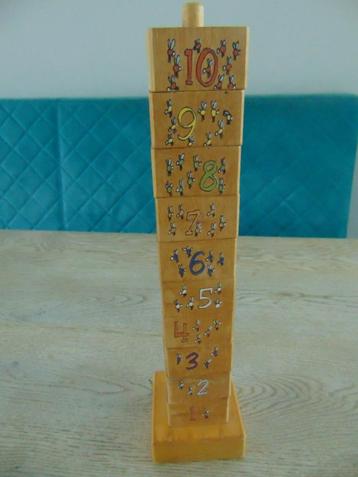 Janbibejan blokkentoren hout / houten puzzeltoren beschikbaar voor biedingen