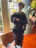 Prachtige Vintage Handgemaakte Pop in Elegante Jurk, Ophalen of Verzenden