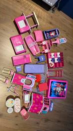 Barbie inrichting poppenhuis en postkantoor, Gebruikt, Ophalen