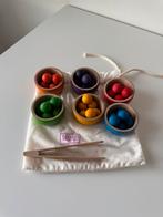 Grapat houten sorteerbakjes met ballen open-ended speelgoed, Ophalen of Verzenden, Zo goed als nieuw, Bruin, Overige materialen