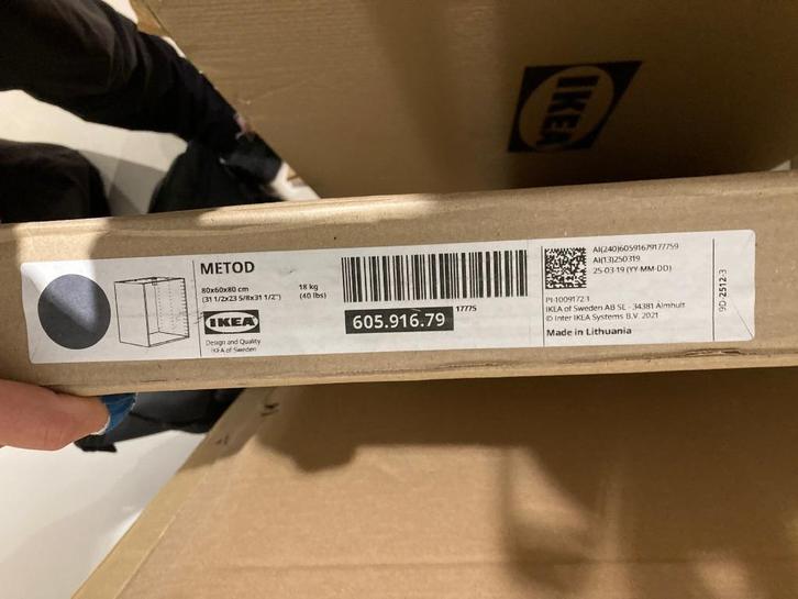 IKEA METOD NIEUW IN DOOS 605.916.79, Huis en Inrichting, Keuken | Keukenelementen, Nieuw, Minder dan 100 cm, 50 tot 100 cm, 50 tot 75 cm