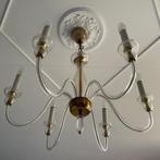 vintage glazen kroonluchter jaren 60 Italie, Ophalen, Vintage design, Zo goed als nieuw, Glas