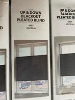 Antraciet plissé gordijnen 60x130 cm, 100 tot 150 cm, Nieuw, Grijs, 50 tot 100 cm