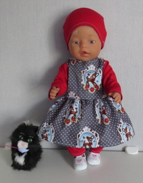 poppenkleertjes babypop born 43cm (vrolijkejurk set), Kinderen en Baby's, Speelgoed | Poppen, Nieuw, Babypop, Verzenden