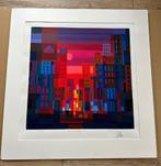 Zeefdruk stad in beweging, Antiek en Kunst, Kunst | Schilderijen | Modern, Ophalen