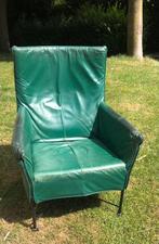 Groen lederen Montis Fauteuil, Huis en Inrichting, Gebruikt, Ophalen of Verzenden, Montis design, 50 tot 75 cm