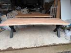 Mooie Boomstamtafel Industrieel 2m80 lang 95 breed, Huis en Inrichting, Tafels | Eettafels, Vijf personen of meer, Industrieel
